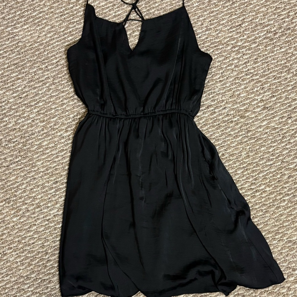 NWT Forever 21 black silky strappy dress size small
